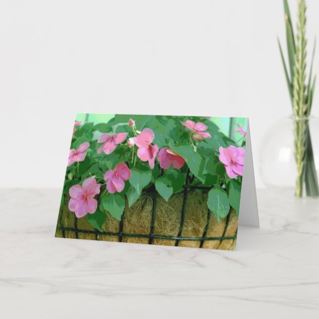 Sammeln Sie sich eine Karte mit Impatiens-Karten (Vorderseite)