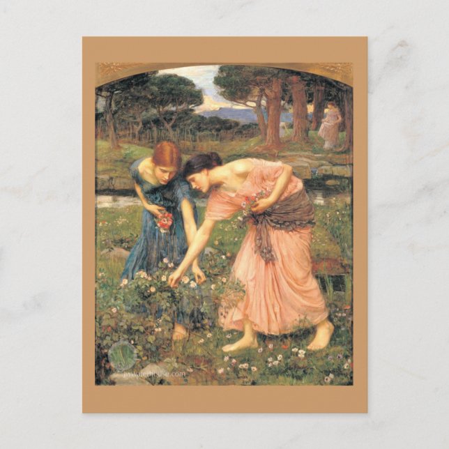 Sammeln von Rose während Ihres Mai - Frauen, die B Postkarte (Vorderseite)