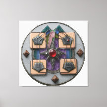 Sammelpunkt 3D: Mystisches geometrisches Artefakt