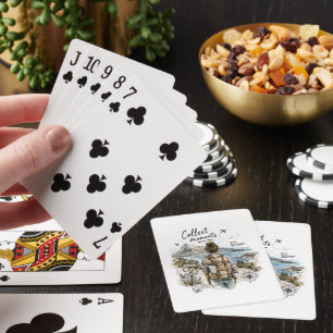 Sammle Momente, keine Dinge Reisezitat Spielkarten