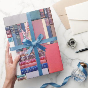 Sammler von seltenen Büchern lieben Bibliothek rot Geschenkpapier