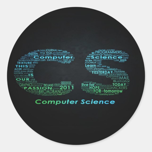 Sammlerstücke für die Informatikaufkleber Runder Aufkleber (Vorderseite)