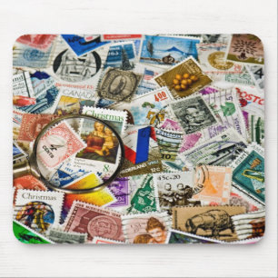 Sammlung alter Briefmarken Mousepad