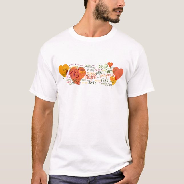 Sammlung Buch (Herz) T-Shirt (Vorderseite)