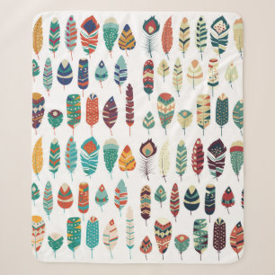Sammlung des Vintagen Stammeshandwerks der boho Sherpadecke