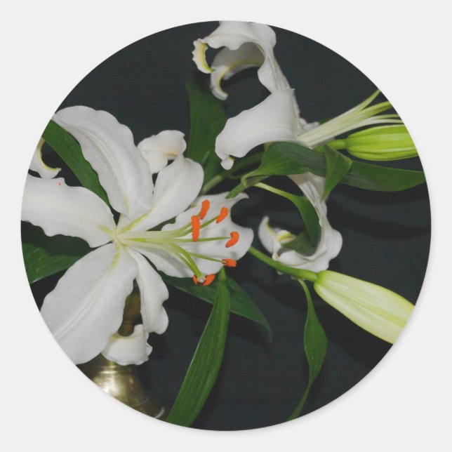 Sammlung irischer Muster und Blume Runder Aufkleber (Vorderseite)