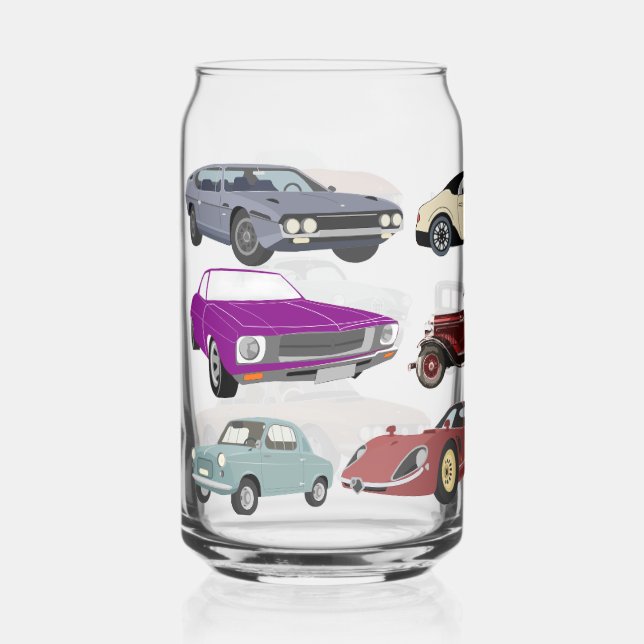 Sammlung klassischer Autos  Dosenglas (Vorderseite)