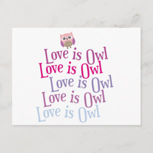 Sammlung "Liebe ist Eule" Postkarte