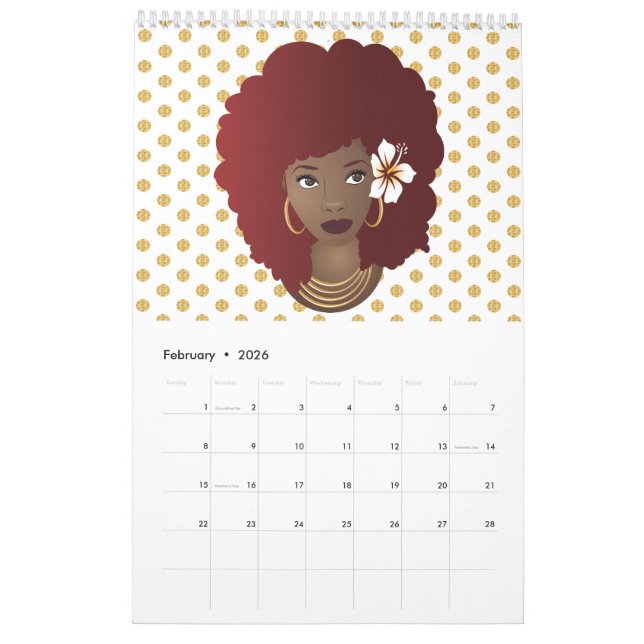 Sammlung natürlicher Schönheit | Polka Dots Kalender (Feb 2026)