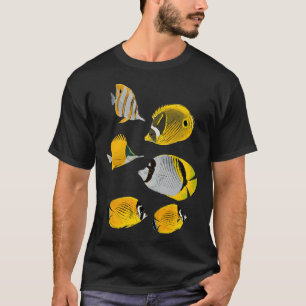 Sammlung Tropischer Gelber Schmetterlingsfische T-Shirt
