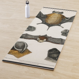 Sammlung verschiedener Fledermäuse Yogamatte