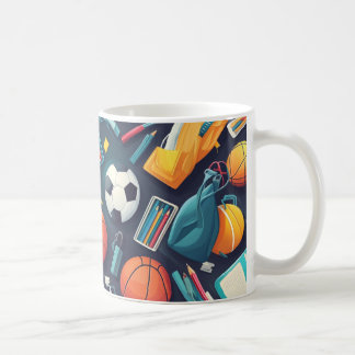 Sammlung verschiedener Sportgeräte Kaffeetasse