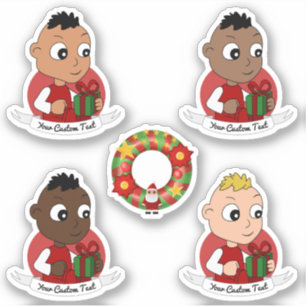 Sammlung verschiedener Weihnachtsbabys-Cartoon Aufkleber