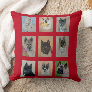 Sammlung von Bildern von akita Hunden Kissen