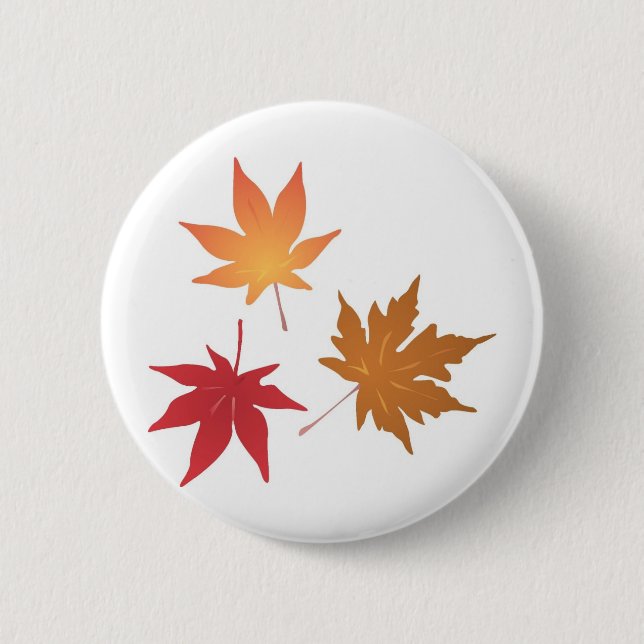 Sammlung von Blätter für Herbstmaple Button (Vorderseite)