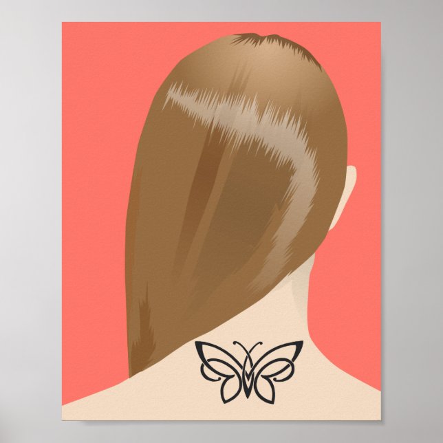 Sammlung von Frauen Neck Tattoo Art Print, Nr. 2/1 Poster (Vorne)