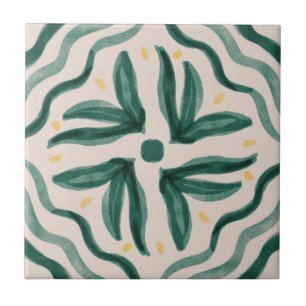 Sammlung von grün und gelb gezogenen Zangen Fliese