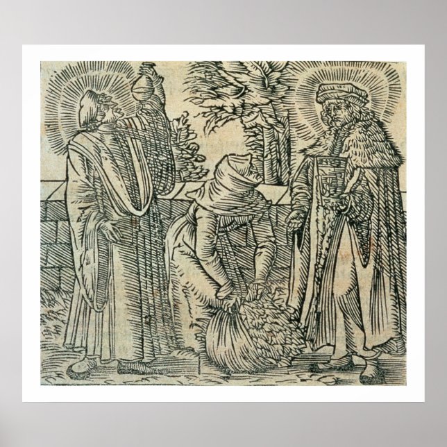 Sammlung von Heilkräutern, 1534 (Holzschnitt) Poster (Vorne)