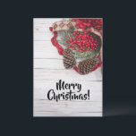 Sammlung von Kiefern und Holly Karte<br><div class="desc">Dekorieren Sie die Urlaubssaison mit dieser Sammlung mit einem Pinecon und Heiligen.</div>