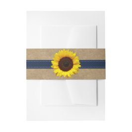 Sammlung von Kraft, Spitzen und Sonnenblumen - Mar Einladungsbanderole