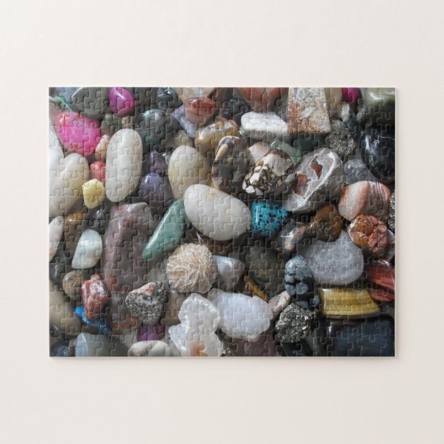Sammlung von schönen polierten Felsen Puzzle (Horizontal)