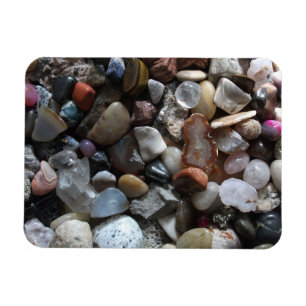 Sammlung von Steinen und Mineralien Magnet