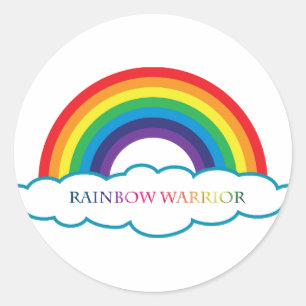 Sammlungen von Rainbow Warrior Runder Aufkleber