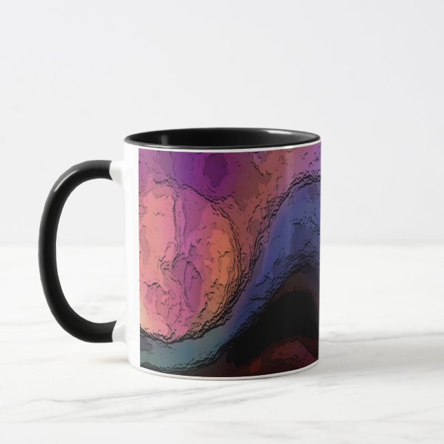 Sammlungskunst Tasse abstrakte Landschaft Tiefenfa (Links)