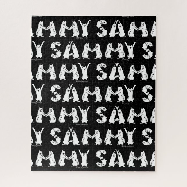 Sammy schrieb in Samoyed Dog Letters (Vertikal)