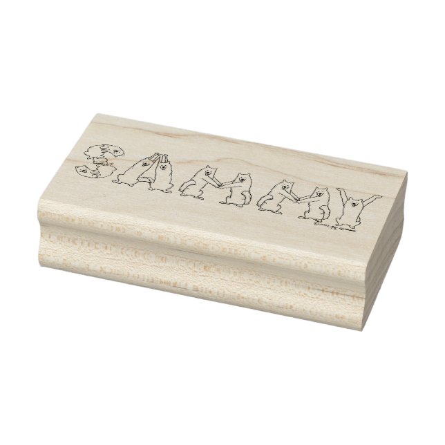 Sammy schrieb in Samoyed Letters Gummistempel (Stempel)