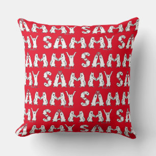 Sammy schrieb in Samoyed Letters Kissen