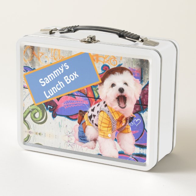Sammy's Malteser Poodle  Metall Brotdose (Vorderseite)