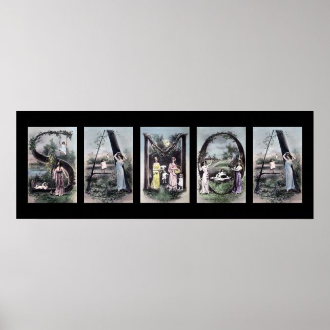 SAMOA Alphabet Letter Name Art Poster (Vorne)