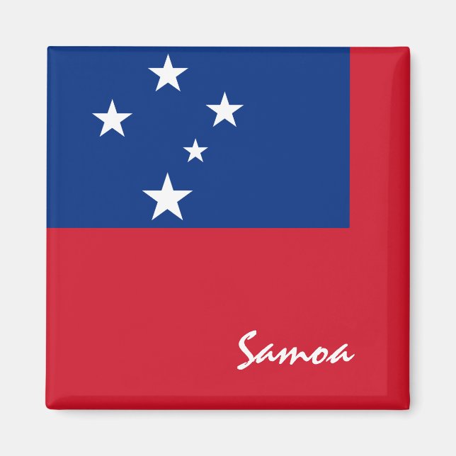 Samoa Fahne & Ozeanien Inseln Ferien-/Sportfans Magnet (Vorne)