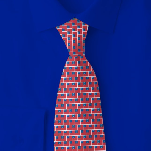 Samoa Flag Brick Pattern Krawatte (Von Creator hochgeladen)