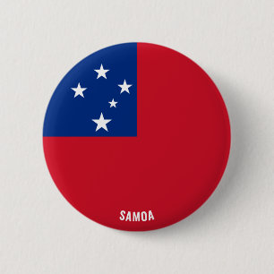 Samoa Flag Charming Patriotic Button