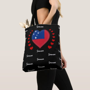 Samoa Flag & Herz, Samoan Flag Mode / Sport Tasche