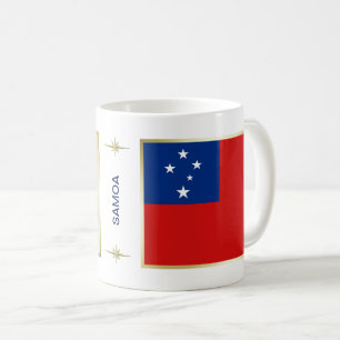 Samoa Flag + Karte Tasse