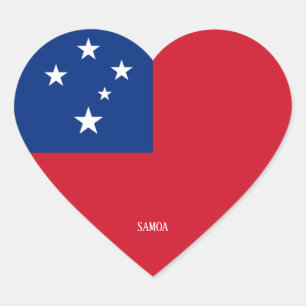 Samoa Flag Splendid Patriotic Herz-Aufkleber