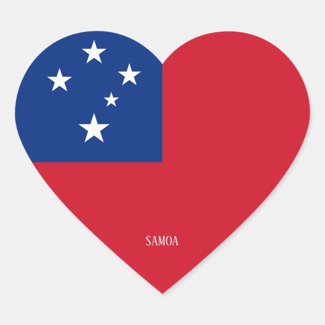 Samoa Flag Splendid Patriotic Herz-Aufkleber (Vorderseite)