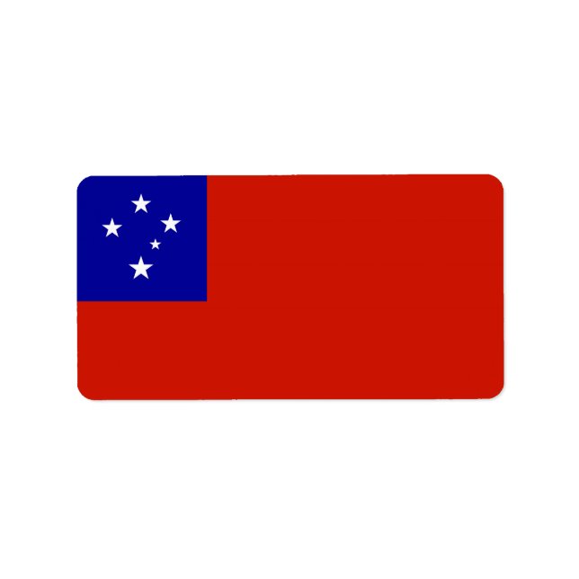 Samoa-Flagge Adressaufkleber (Vorne)