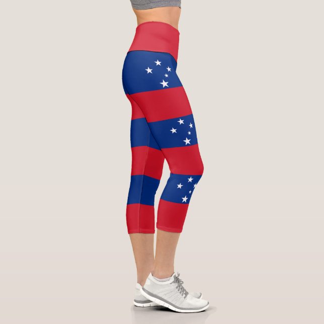 Samoa-Flagge Capri Leggings (Rechts)