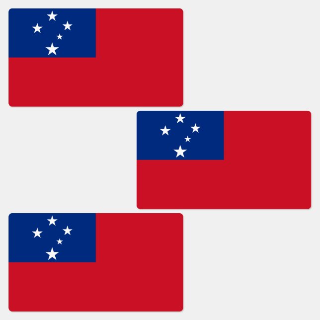 Samoa-Flagge Etiketten (Gruppe)