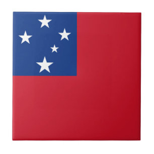 Samoa-Flagge Fliese