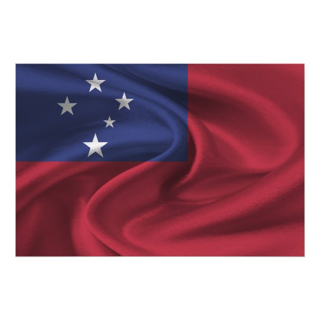 Samoa-Flagge Fotodruck (Vorne)