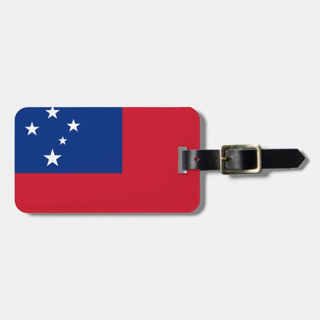Samoa-Flagge Gepäckanhänger (Vorderseite horizontal)