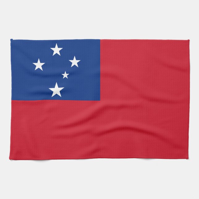 Samoa-Flagge Geschirrtuch (Horizontal)