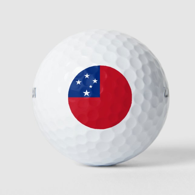 Samoa-Flagge Golfball (Vorderseite)