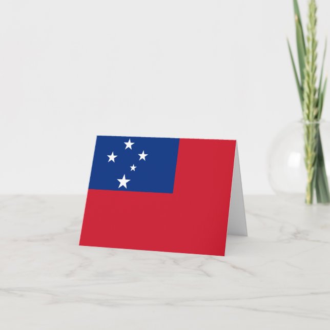 Samoa-Flagge Karte (Vorderseite)