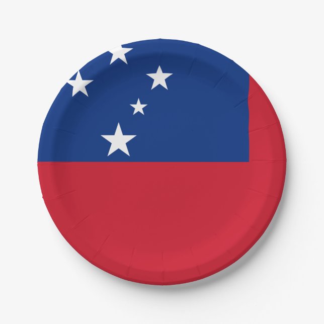 Samoa-Flagge Pappteller (Vorderseite)